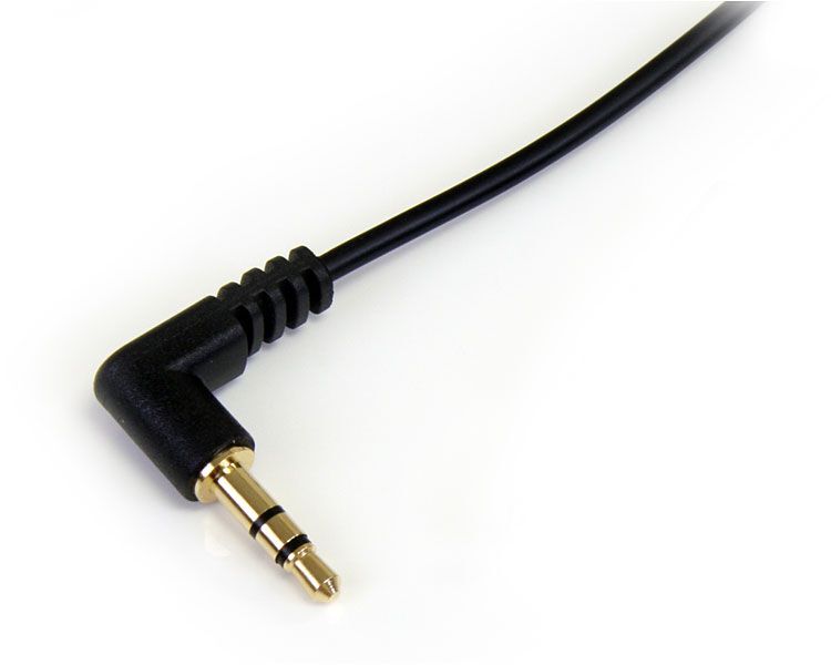 StarTech MU1MMSRA 12" Slim 3.5mm to Right Angle Stereo Audio Cable for Android