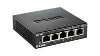 D-Link Switch DGS-105 5-Port Gigabit QoS Switch Metal Chassis Jumbo Frames