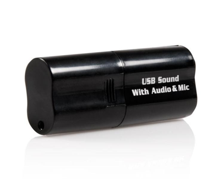 Startech ICUSBAUDIOB USB Stereo 3.5mm Audio Adapter External Sound Card Black
