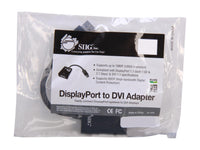 SIIG CB-DP0072-S1 DisplayPort to DVI-D Single Link Convert Adapter Support HDCP