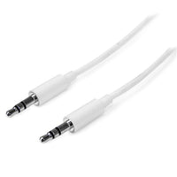 StarTech MU1MMMSWH 1m (3 ft) White Slim 3.5mm Stereo Audio Cable - Male to Male