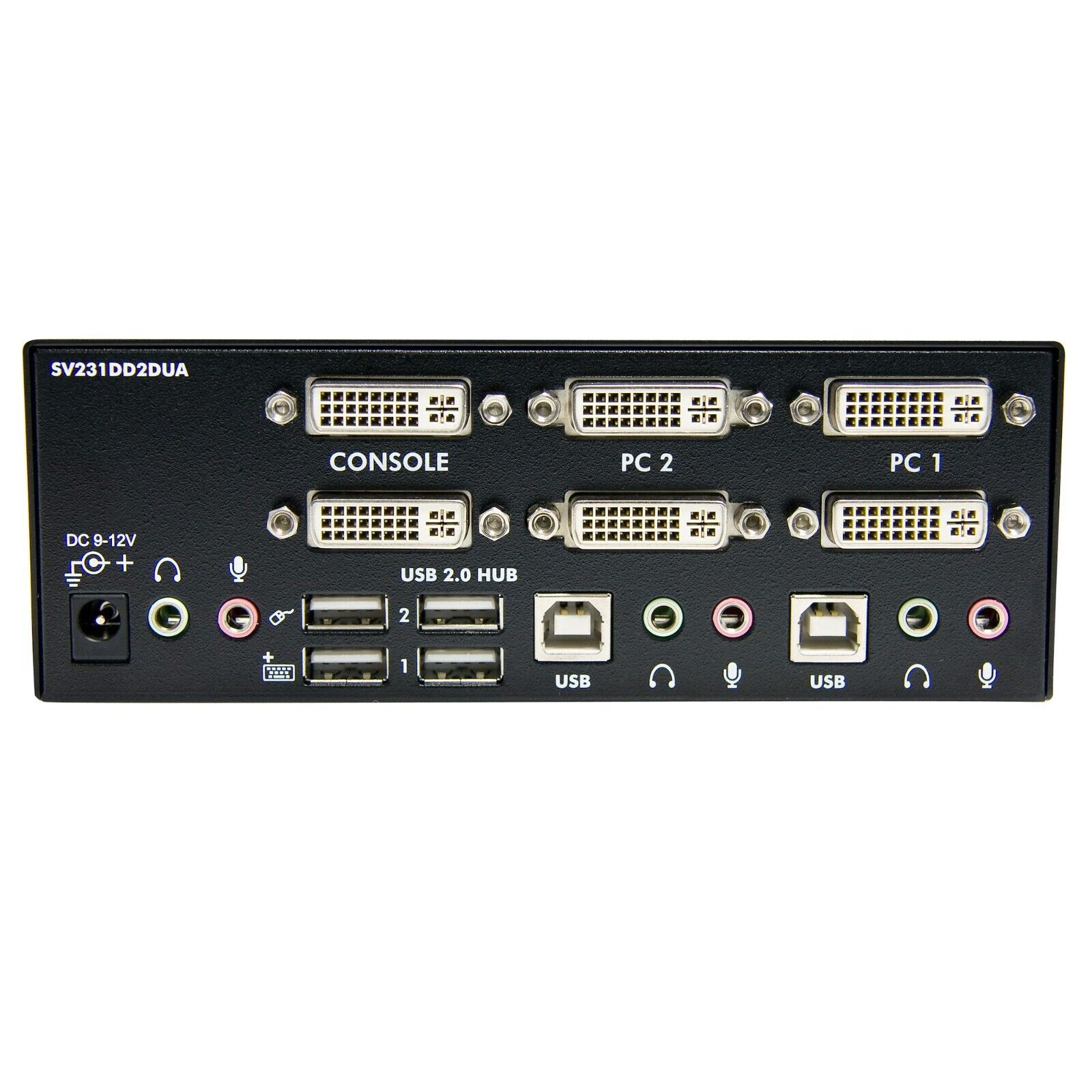 StarTech SV231DD2DUA 2 Port Dual DVI USB KVM Switch with Audio & USB 2.0 Hub