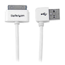 StarTech USB2ADC1MUL 1m (3 ft) Apple Dock Connector to Left Angle USB Cable for