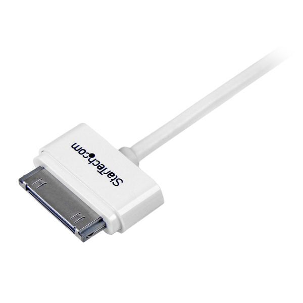 StarTech USB2ADC1MUL 1m (3 ft) Apple Dock Connector to Left Angle USB Cable for