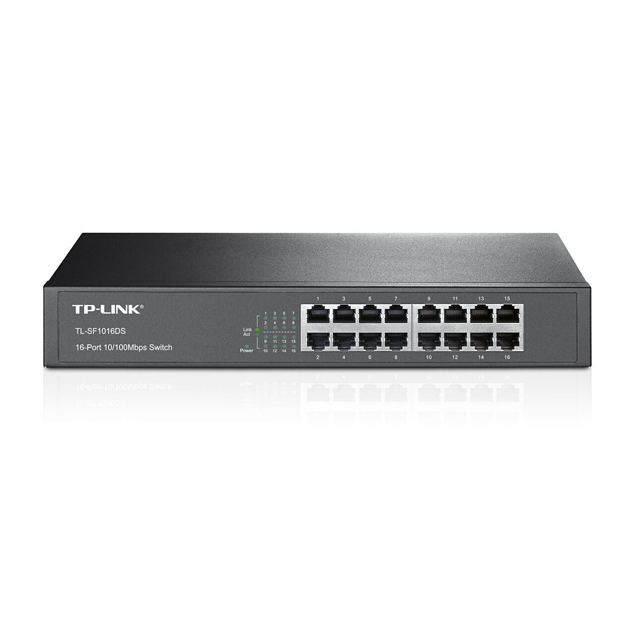 Tp-Link TL-SF1016DS 16-Port 10/100Mbps Rackmount Green Switch 3.2Gbps Capacity