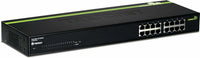 TRENDnet TE100-S16g 16-Port 10/100Mbps GREENnet Metal Unmanaged Ethernet Switch