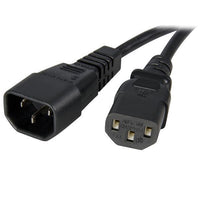 StarTech PXT100143 3 ft 14AWG Computer Power Cord Extension - C14 to C13 Power