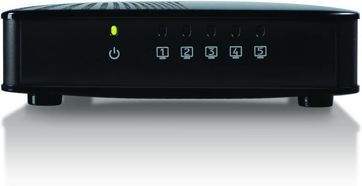 ZyXEL GS105SV2 5-Port Desktop Gigabit Ethernet Media Switch- 5 Ports 10/100/1000