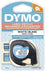 Dymo LetraTag 91331 1/2" x 13 FT Plastic Polyester Tape Thermal Black on White