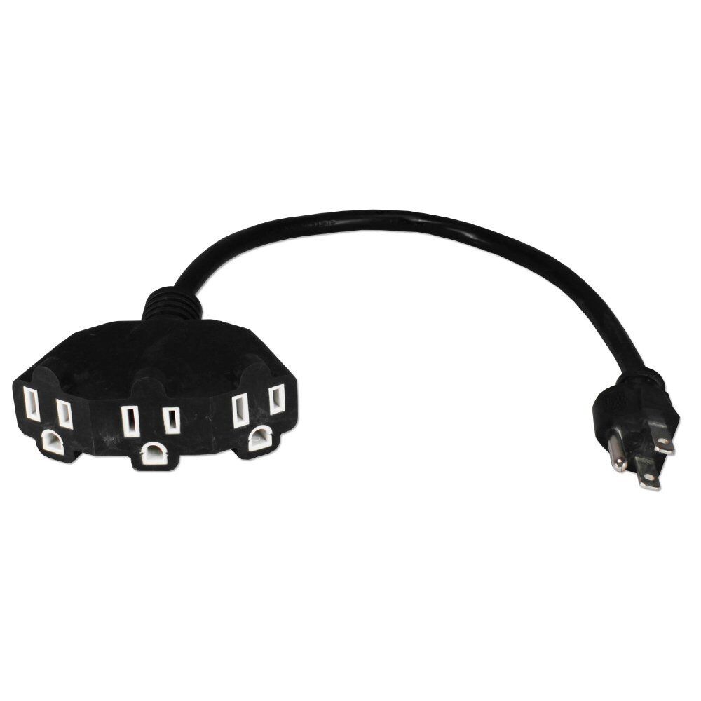 QVS PP-ADPT3 12 Inches 3-Outlet OutletSaver AC Power Splitter Adaptor