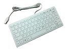 CHN CQT 78 Keys Mini Slim Lightweight Wired USB Plastic WHITE Keyboard Windows