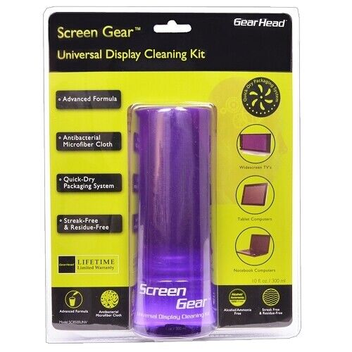 Gear Head SC8500UNV 10 oz. Universal LCD Monitor Display Cleaning Kit Blister