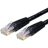 StarTech C6PATCH5BK 5ft CAT6 Ethernet Cable Black Molded Gigabit - 100W PoE UTP