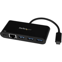 StarTech US1GC303APD USB-C to Ethernet Adapter with 3-Port USB 3.0 Hub and Power