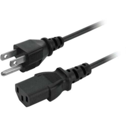 V7 V7N2PCPWR-03F Standard PC Computer Power Cord 3 ft (36") NEMA 5-15P IEC Black