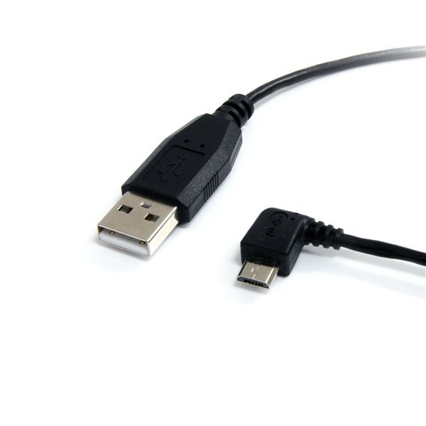 StarTech UUSBHAUB3LA 3 ft Micro USB Cable A to Left Angle Micro B Android Phone