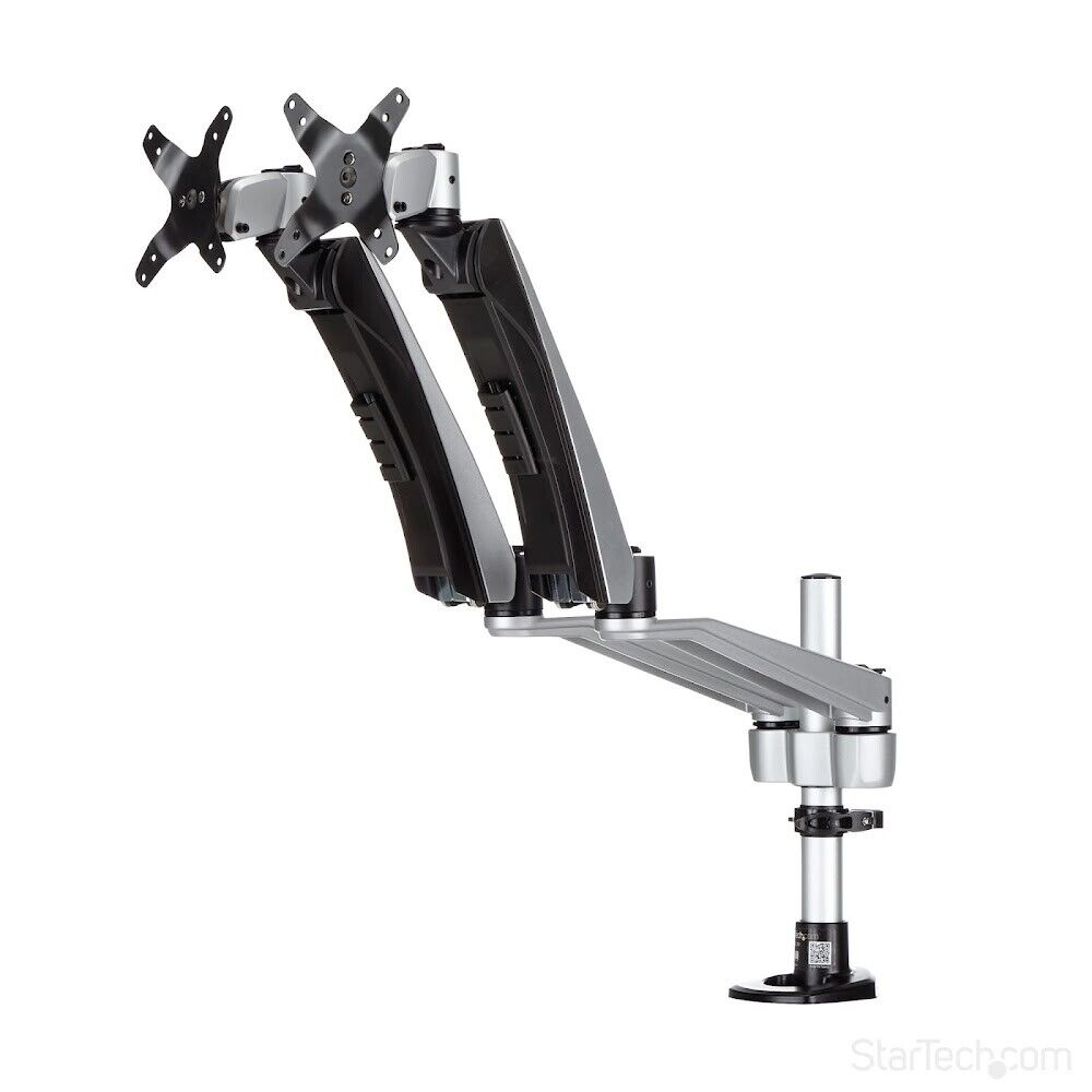 StarTech ARMDUAL30 Desk Mount Dual Monitor Arm Full Motion- Premium Dual Monitor