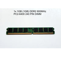 KB 1x 1GB (1GB) DDR2 DIMM 800MHz PC2-6400 6300 240 PIN DIMM Desktop Memory