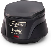 Presto 03500 Belgian Waffle Bowl Maker - Easy Clean, Non-stick - Black