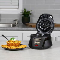 Presto 03500 Belgian Waffle Bowl Maker - Easy Clean, Non-stick - Black