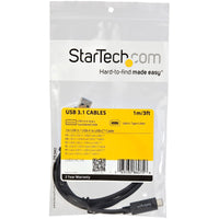 StarTech USB31AC1M 3 ft 1m USB to USB C Cable - USB 3.1 10Gpbs - USB-IF