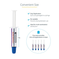 StarTech SILV5-THERMAL-PASTE Thermal Paste Metal Oxide Heat Sink Compound 5 Pack