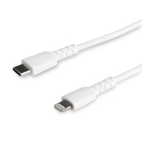 StarTech RUSBCLTMM2MW 6 foot/2m Durable White USB-C to Lightning Cable, Rugged