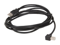 StarTech USBAB3ML 3 Meters USB 2.0 A to Left Angle B Male Male Black Alum Cable