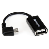 StarTech UUSBOTGRA 5in Right Angle Micro USB to USB OTG Host Adapter M/F