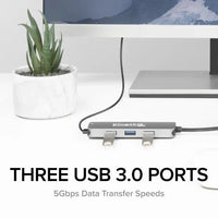 Plugable USBC-7IN1 USB-C Hub 7-in-1, Compatible with Mac, Windows, Chromebook,