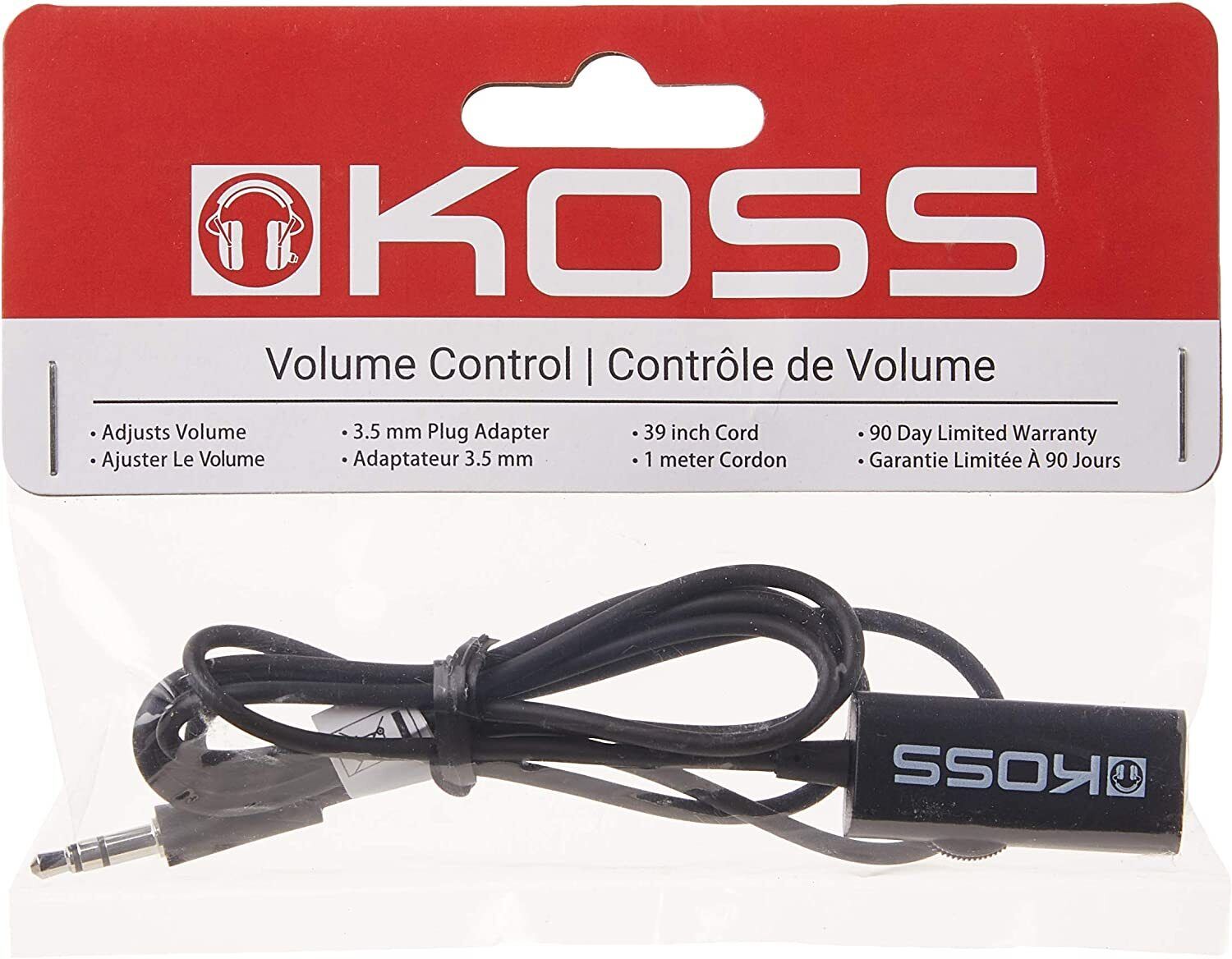 Koss VC20 155954 In-Line Headphone Volume Controller Level Adjustment 1/8" Jack