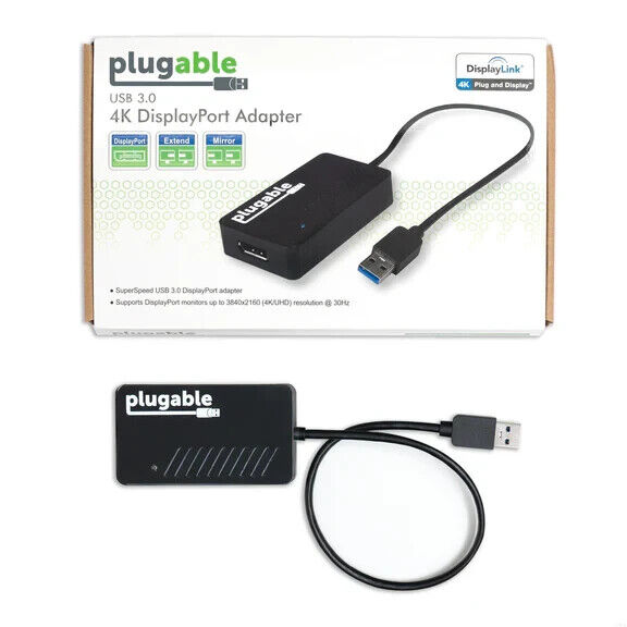 Plugable UGA-4KDP USB 3.0 to DisplayPort 4K UHD (Ultra-High-Definition) - Video