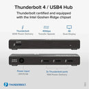 Plugable TBT4-HUB3C 4-Port Thunderbolt 4 Hub Connect & Charge on Each Downstream