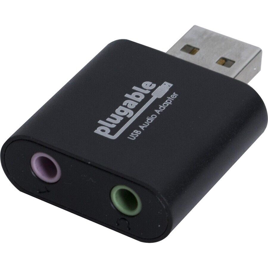 Plugable USB-AUDIO USB Audio Adapter with 3.5mm Speaker Headphone and Microphone