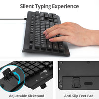 SIIG JK-US0U11-S1 Industrial Grade Washable & Dustproof USB Multimedia Keyboard