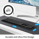 SIIG JK-US0U11-S1 Industrial Grade Washable & Dustproof USB Multimedia Keyboard