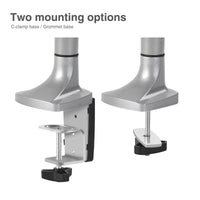 SIIG CE-MT2E12-S1 High Premium Aluminum Gas Spring Desk Mount - Dual Monitor