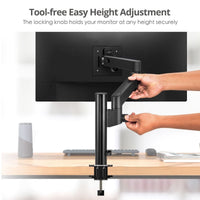 SIIG CE-MT3D11-S1 Single Pole Arm Multi-Angle Replaceable Articulating Monitor