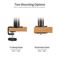SIIG CE-MT3D11-S1 Single Pole Arm Multi-Angle Replaceable Articulating Monitor