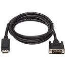 Tripp Lite P581-006 6FT DisplayPort to DVI-D Molded Cable Video Audio MM Black