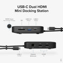 Plugable USBC-6950PDZ USB 3.0 or USB C to HDMI Adapter Extends to 4x Monitors,