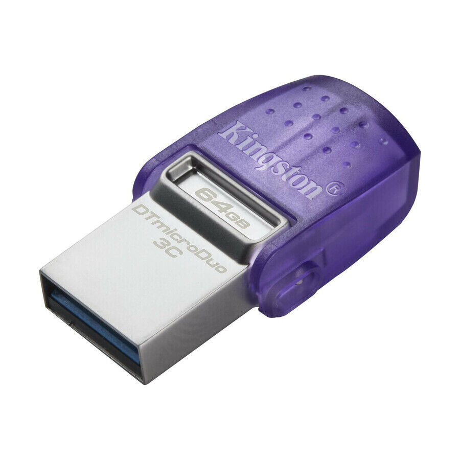 Kingston DTDUO3CG3/64GB DataTraveler microDuo 3C USB Flash Drive - Purple