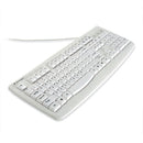 Kensington K64406US Washable USB/PS2 Keyboard - USB, PS/2 - 104 Keys - White