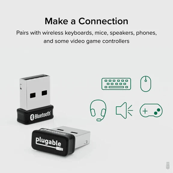 Plugable USB-BT5 USB Bluetooth Adapter for PC, Bluetooth 5.0 Dongle, Compatible