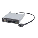 SIIG JU-MR0A11-S1 USB 3.0 Internal Bay Multi Card Reader - USB 3.0 - Black