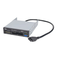 SIIG JU-MR0A11-S1 USB 3.0 Internal Bay Multi Card Reader - USB 3.0 - Black