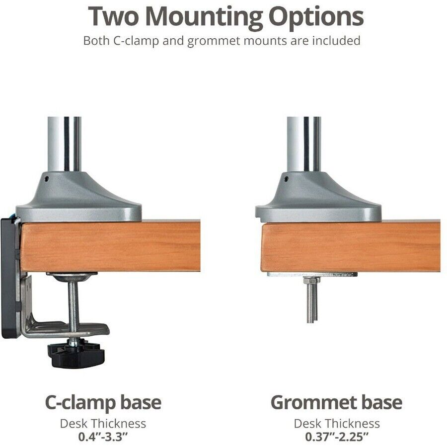 SIIG CE-MT3611-S1 Triple Monitor Aluminum Gas Spring Desk Mount