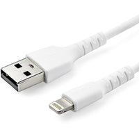 StarTech RUSBLTMM1M 3 foot/1m Durable White USB-A to Lightning Cable, Rugged