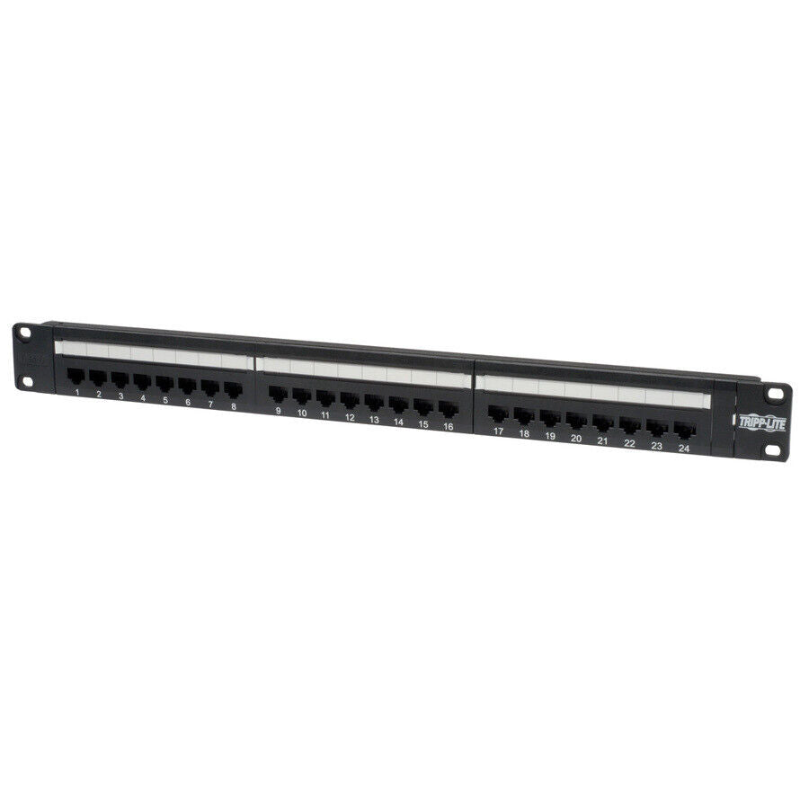 Tripp Lite N252-024 24-Port Cat6 Cat5 Patch Panel Rackmount 110 Punch Down RJ45