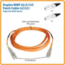 Tripp Lite N320-001 0.3M Duplex Multimode 62.5/125 Fiber Optic Patch Cable LC/LC